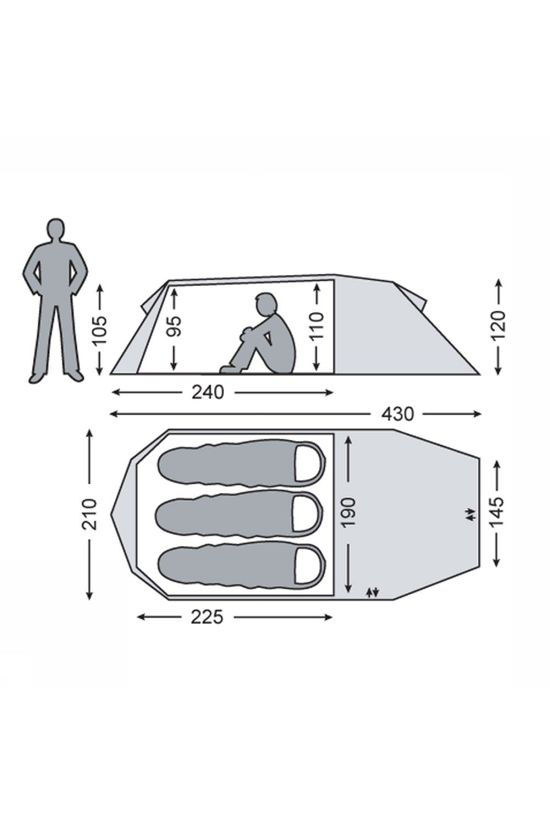 Nordisk Oppland 3 SI Tent mid green