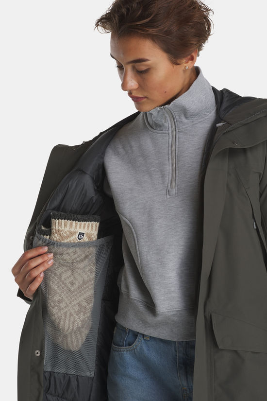 Houdini Fall In Parka Dames mid khaki