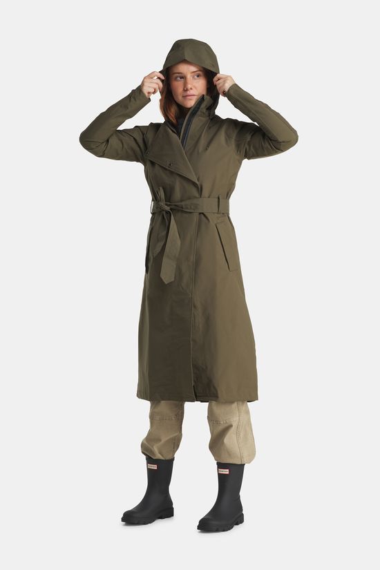 AGU Urban Outdoor Trenchcoat Long Dames Army Green