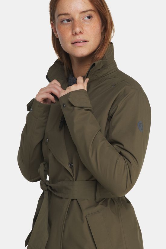 AGU Urban Outdoor Trenchcoat Long Dames Army Green