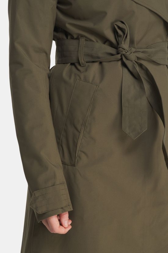 AGU Urban Outdoor Trenchcoat Long Dames Army Green