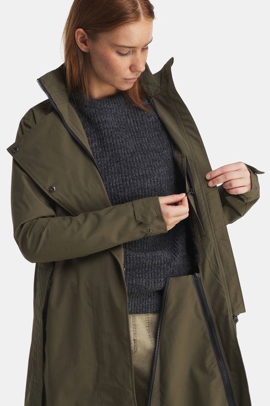 AGU Urban Outdoor Trenchcoat Long Dames Army Green
