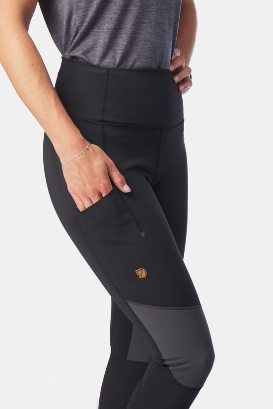Fjällräven Abisko Värm Trekking Legging Dames Black-Iron Grey