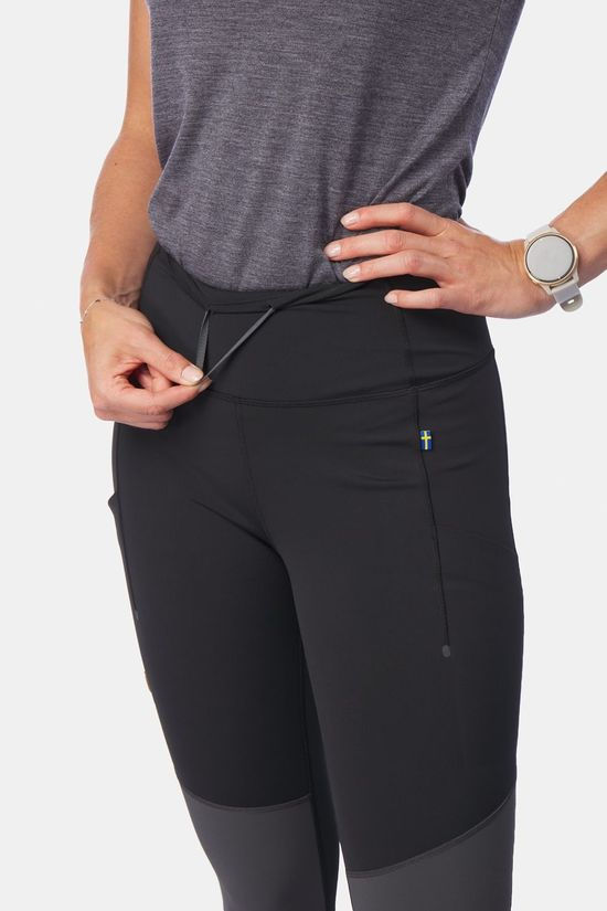 Fjällräven Abisko Värm Trekking Legging Dames Black-Iron Grey