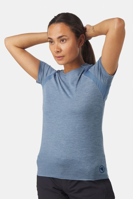 Endura Singletrack SS Jersey Fietsshirt Dames Blue Steel