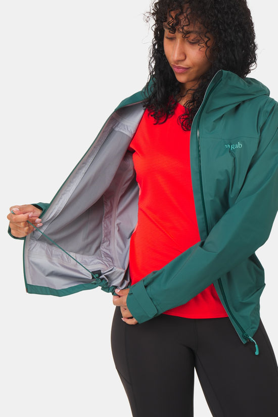 Rab Firewall Light Hardshell Jas Dames dark green