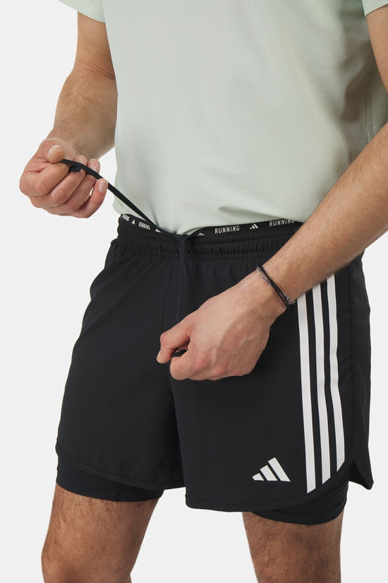 adidas Own the Run 3-Stripes 2-in-1 Short black