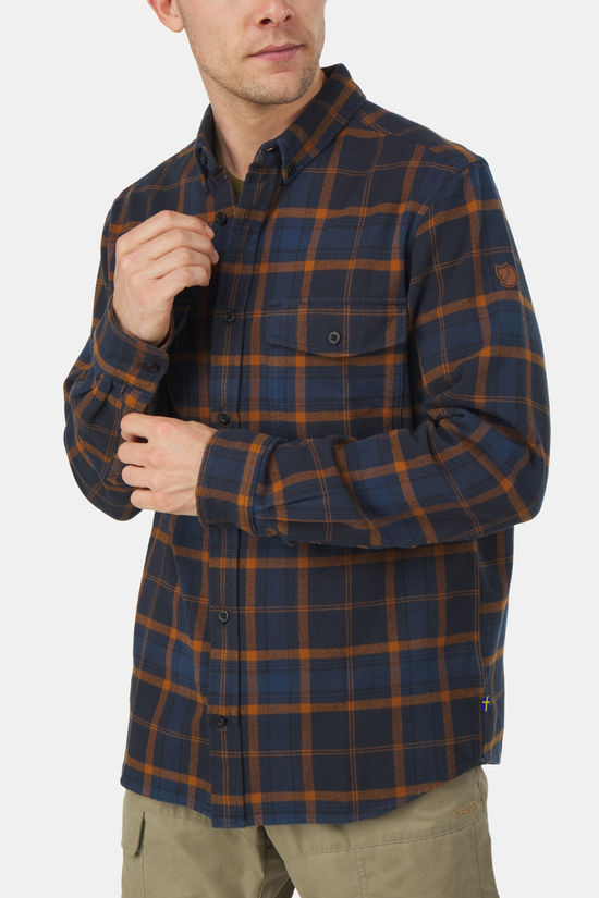 Fjällräven Övik Twill Shirt Overhemd Navy Blue/Beige