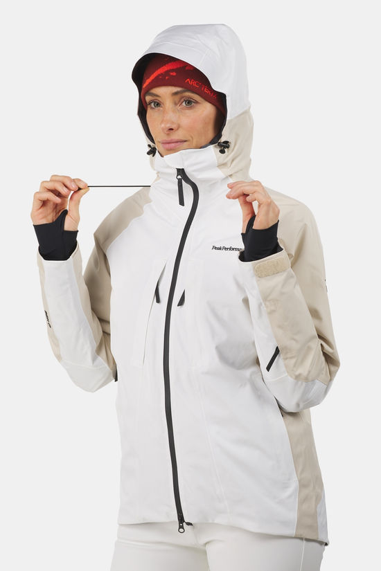 Peak Performance W Insulated 2L Ski Jacket Sand Brown/Off White