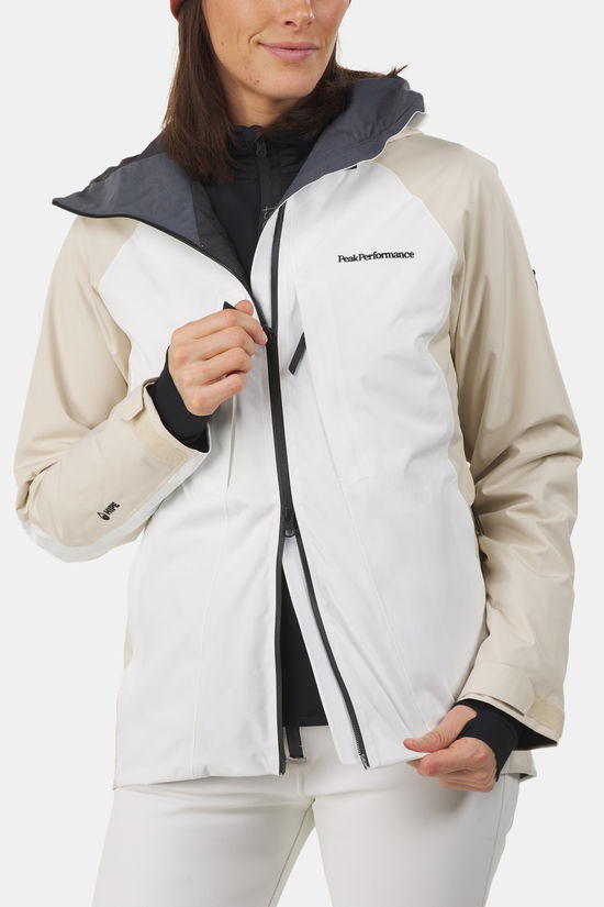 Peak Performance W Insulated 2L Ski Jacket Sand Brown/Off White