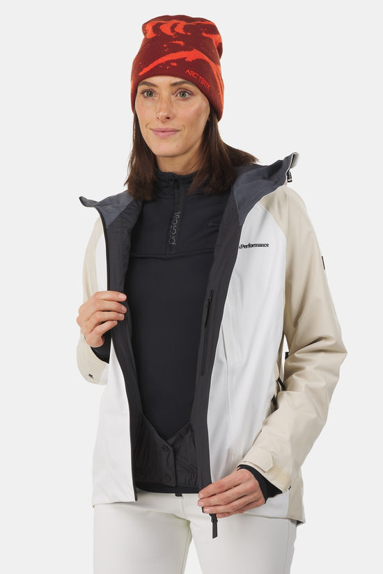 Peak Performance W Insulated 2L Ski Jacket Sand Brown/Off White