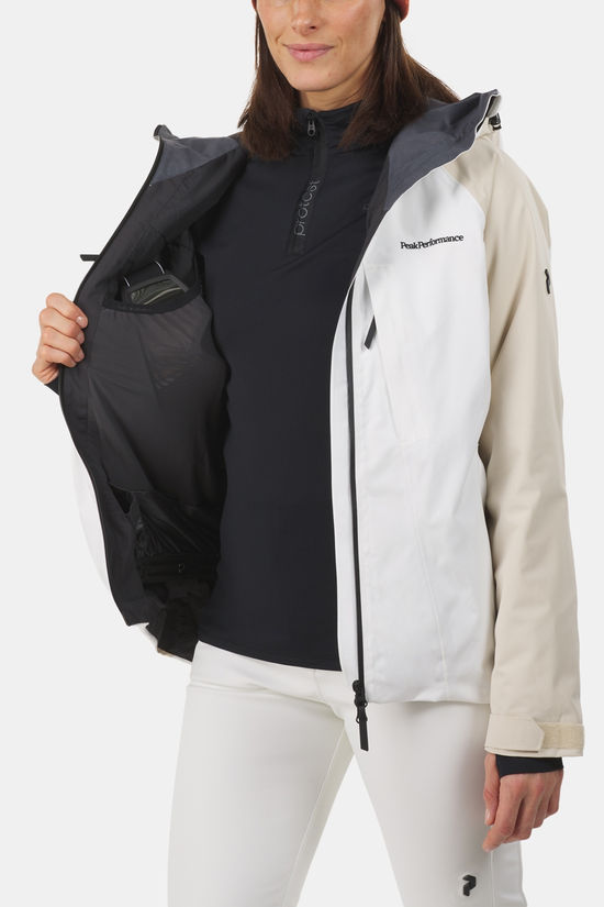 Peak Performance W Insulated 2L Ski Jacket Sand Brown/Off White