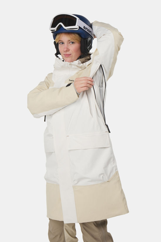Peak Performance W 2L Stretch Parka Ski-Jas Dames Off White/Beige