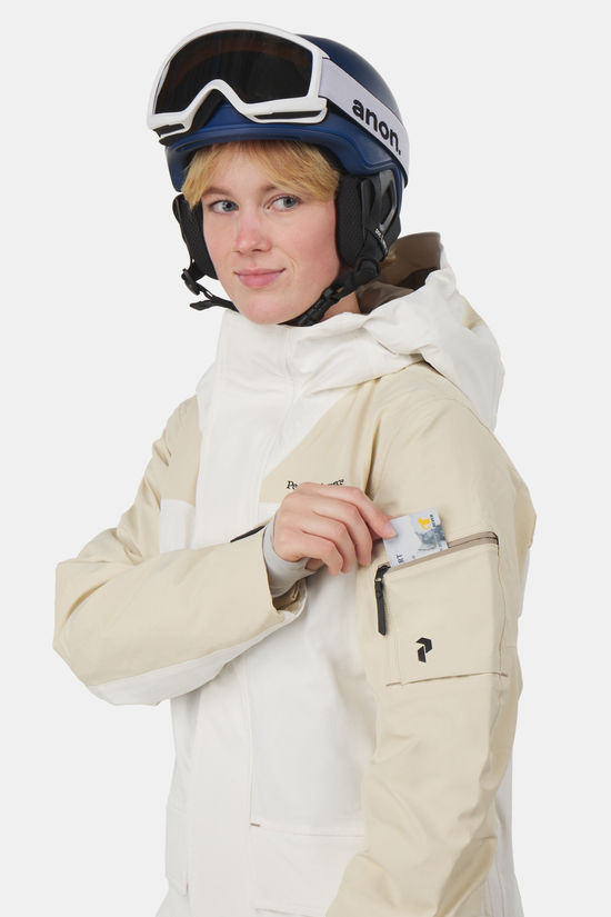 Peak Performance W 2L Stretch Parka Ski-Jas Dames Off White/Beige