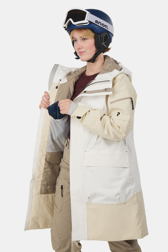 Peak Performance W 2L Stretch Parka Ski-Jas Dames Off White/Beige