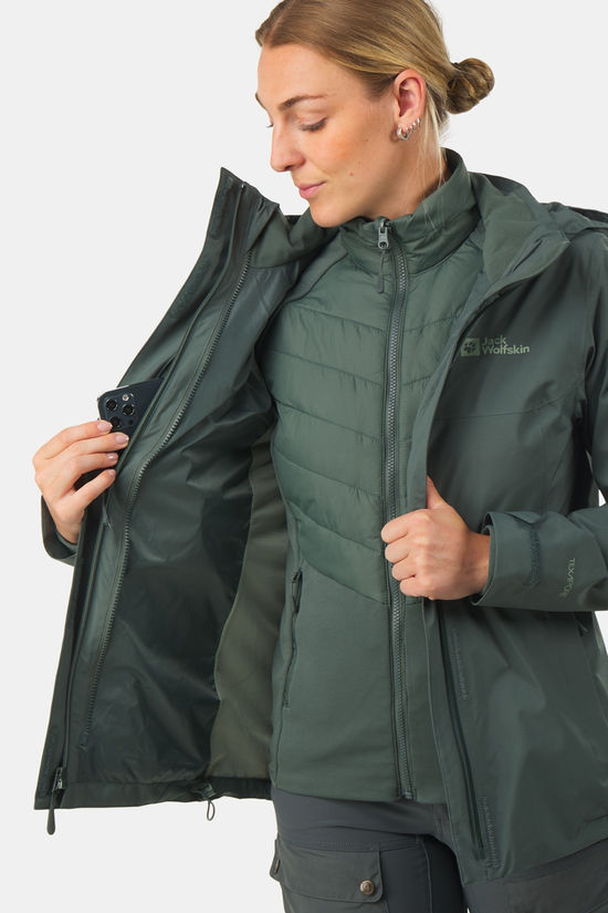 Jack Wolfskin Luntal 3-In-1 Jas Dames mid green