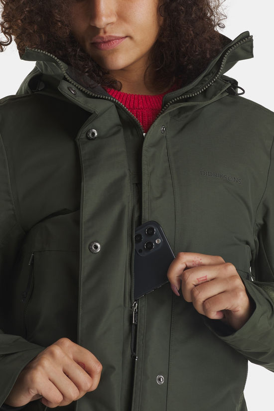 Didriksons Frida 7 Parka Dames dark khaki