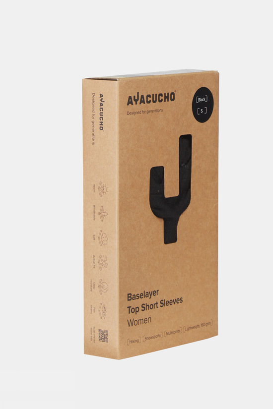 Ayacucho Baselayer Top S/S Ondershirt Dames black
