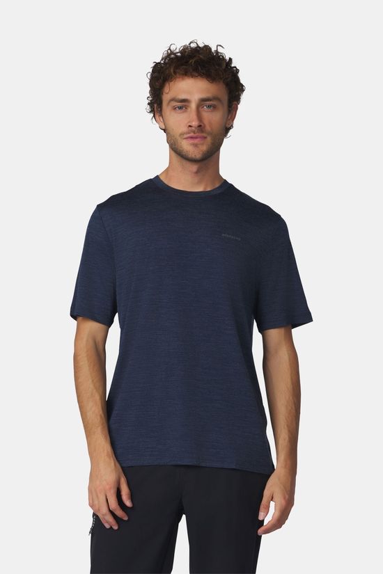 Ayacucho Midweight Merino T-Shirt Navy Blue
