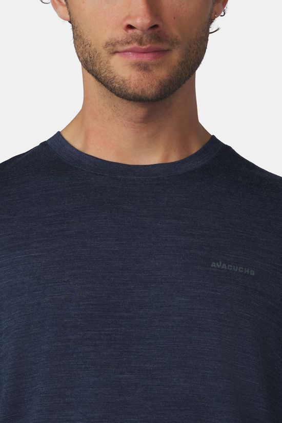 Ayacucho Midweight Merino T-Shirt Navy Blue