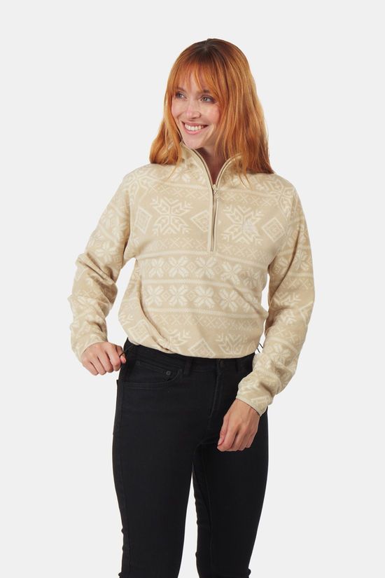 Ayacucho Inverno Printed Fleecetrui Dames Stone/Patterned