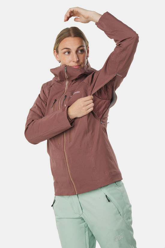 Patagonia Stormstride Hardshell Ski-Jas Dames dark pink