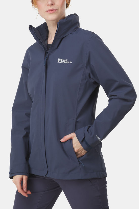 Jack Wolfskin Trailtime 2L Regenjas Dames Navy Blue