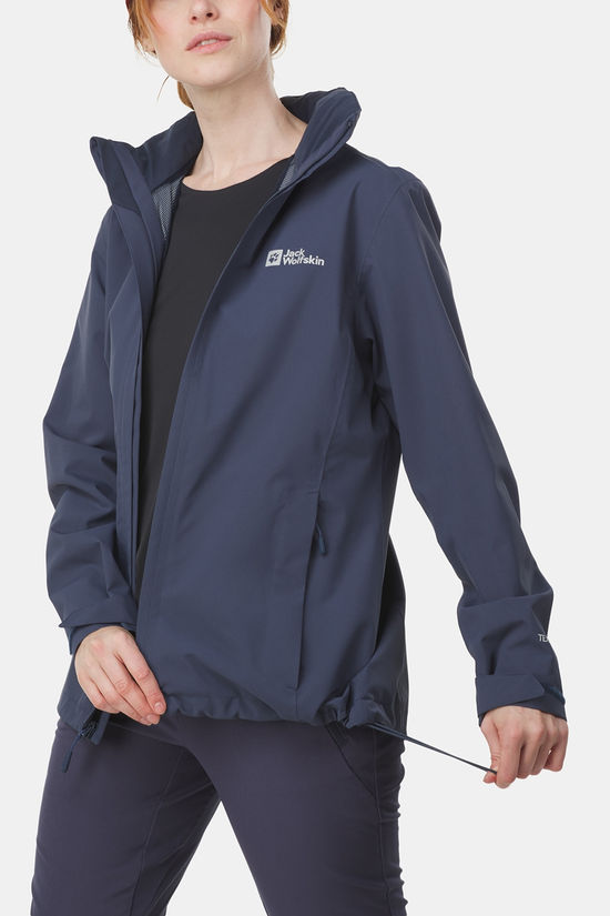 Jack Wolfskin Trailtime 2L Regenjas Dames Navy Blue