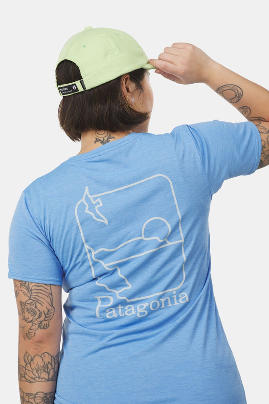 Patagonia Capilene Cool Daily Graphic Shirt - Waters Dames light blue/blue
