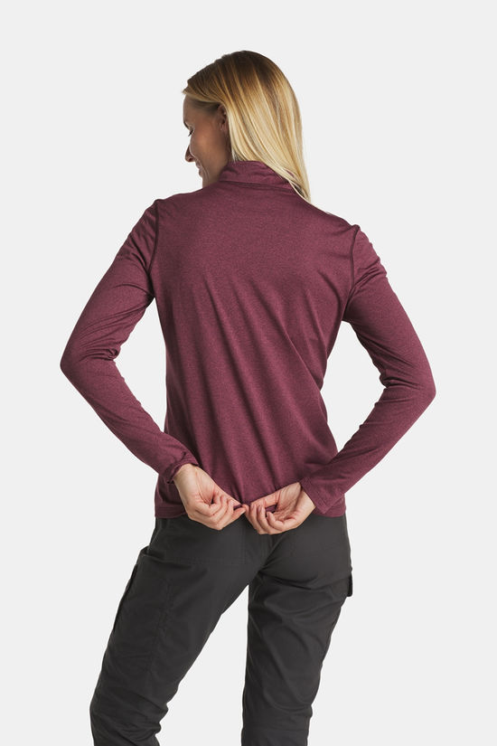 Jack Wolfskin Sky Thermal HZ Thermoshirt Dames Bordeaux / Maroon