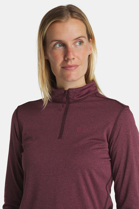 Jack Wolfskin Sky Thermal HZ Thermoshirt Dames Bordeaux / Maroon