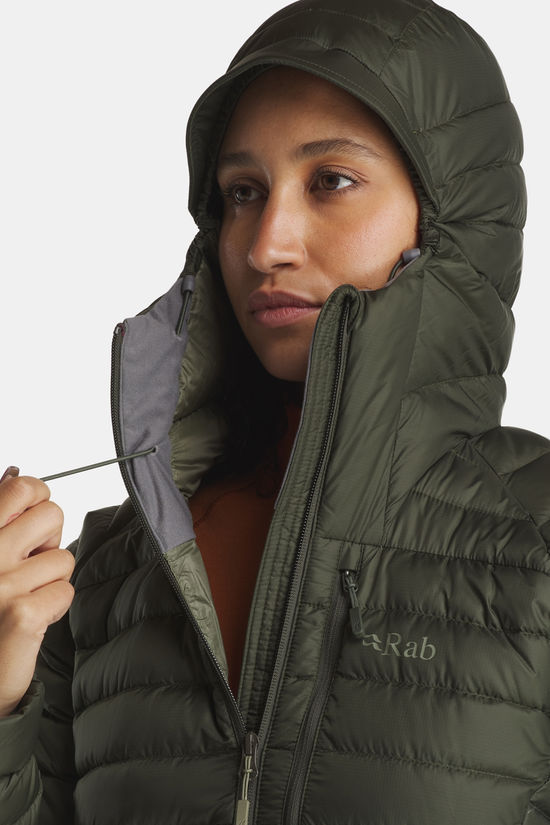 Rab Microlight Alpine Donsjas Dames mid khaki