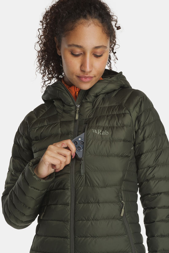 Rab Microlight Alpine Donsjas Dames mid khaki