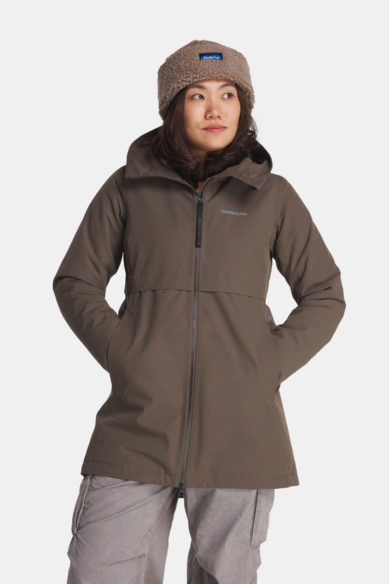 Didriksons Helle Parka 6 Gevoerde Jas Dames Mocha