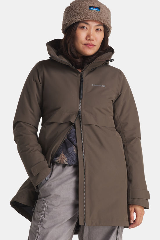 Didriksons Helle Parka 6 Gevoerde Jas Dames Mocha