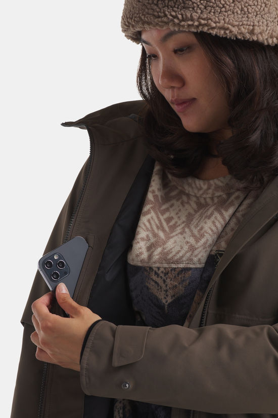 Didriksons Helle Parka 6 Gevoerde Jas Dames Mocha