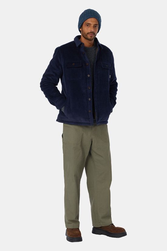 Ayacucho Dakota Corduroy Gevoerd Shirt Navy Blue