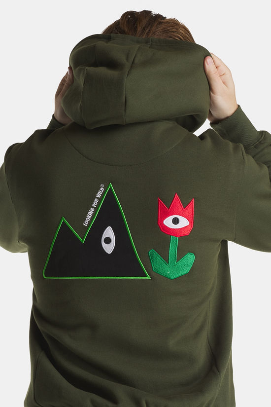 Looking For Wild Big Hood Hoodie green