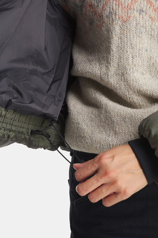 Krakatau Wear Nebula Short Puffer Jas Dames Olive Green