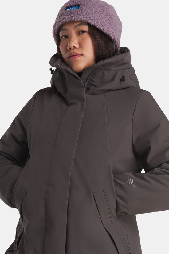 Krakatau Wear Gaia Technical Fabric Long Parka Dames Olive Green
