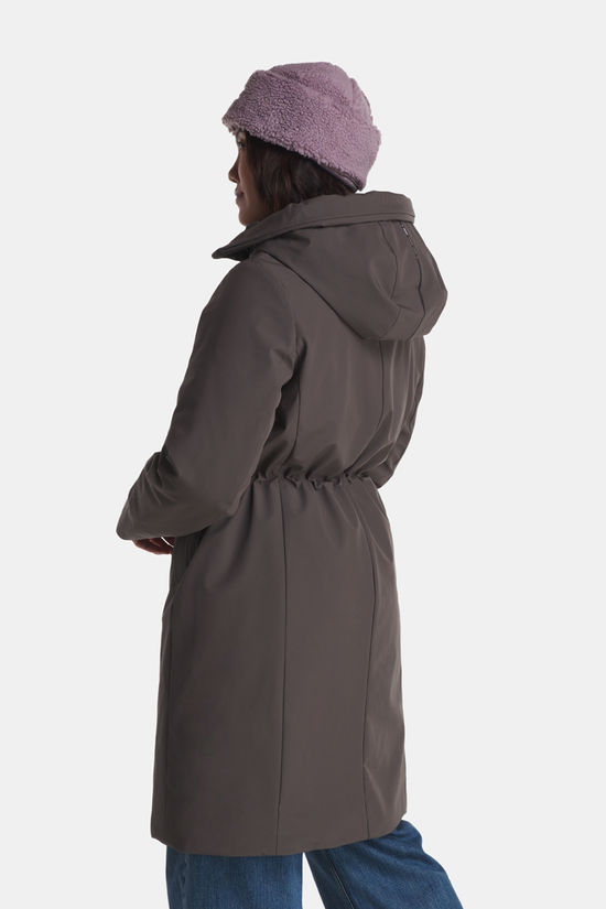 Krakatau Wear Gaia Technical Fabric Long Parka Dames Olive Green