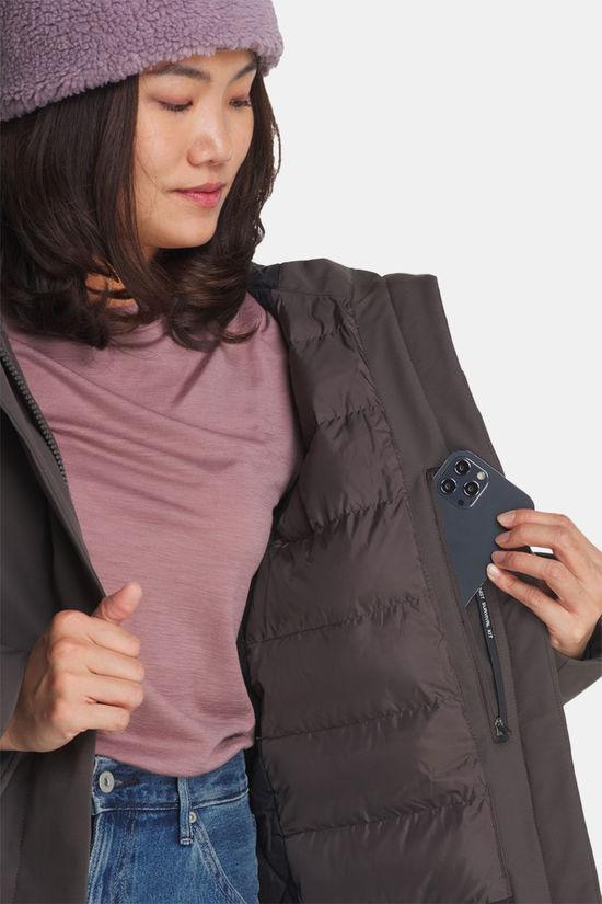 Krakatau Wear Gaia Technical Fabric Long Parka Dames Olive Green