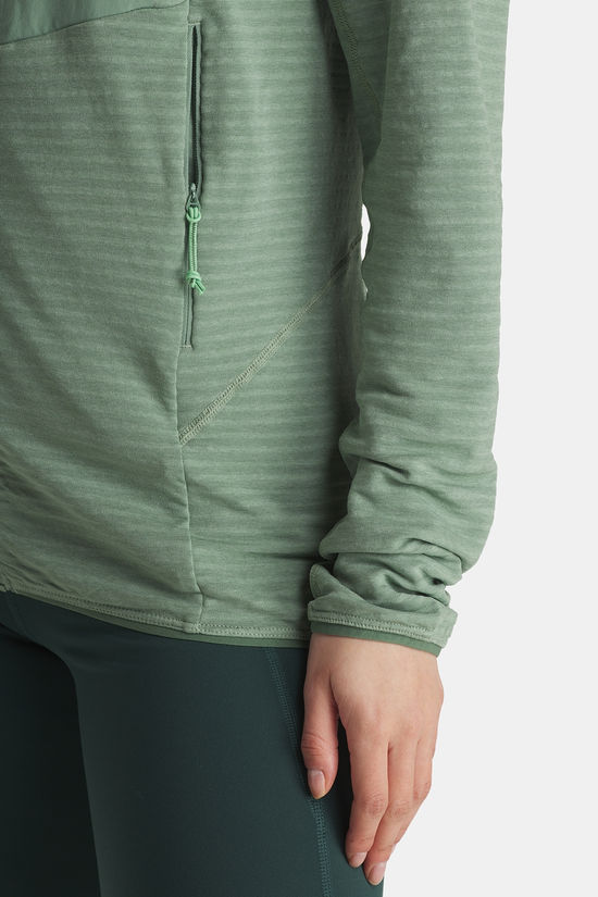 Rab Ascendor Light Hoody Fleecevest Dames mid green