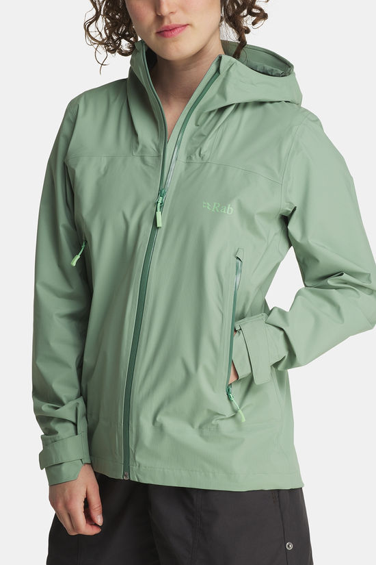 Rab Firewall Light Hardshell Jas Dames mid green