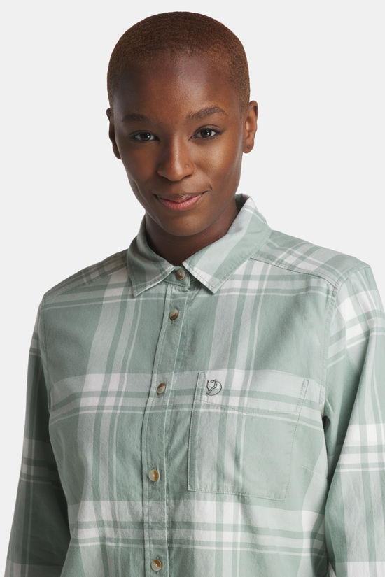 Fjällräven Övik Lite Flannel Shirt Dames Jade/Orange