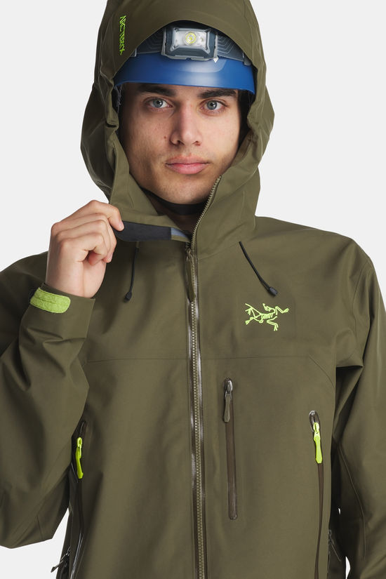 Arc'teryx Beta SV Gore-Tex Pro ePE Hardshell Jas Dark Khaki/Lime Green