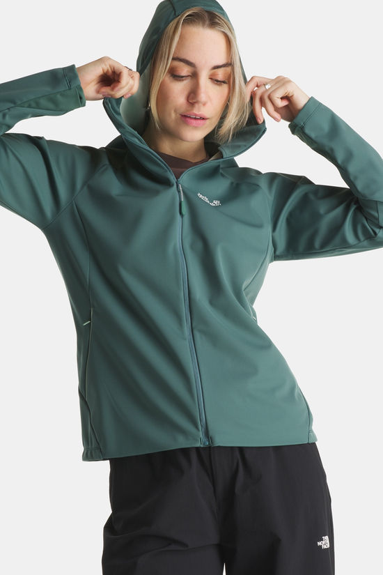 Jack Wolfskin Skyvail Softshell Jas Dames dark khaki