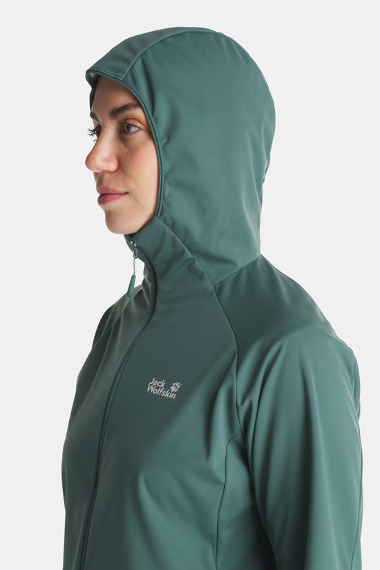 Jack Wolfskin Skyvail Softshell Jas Dames dark khaki