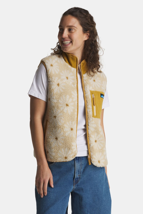 KAVU Ozette Fleece Bodywarmer Dames Mustard/Ass. Flower