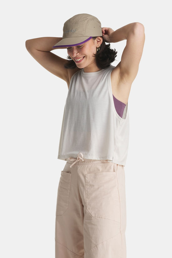 Patagonia Capilene Cool Trail Cropped Tank Top Dames off white